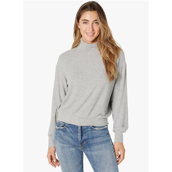 Michael Stars Madison Brushed Jersey Cowl Neck Sweater S SP PS Gray NWT Top - Picture 1 of 8